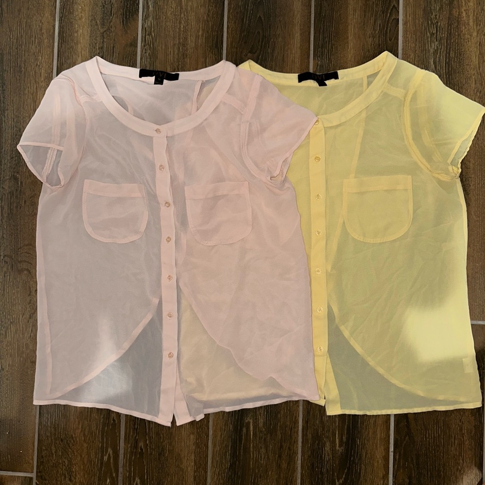 Bundle Deal Ovi pink & yellow blouses
